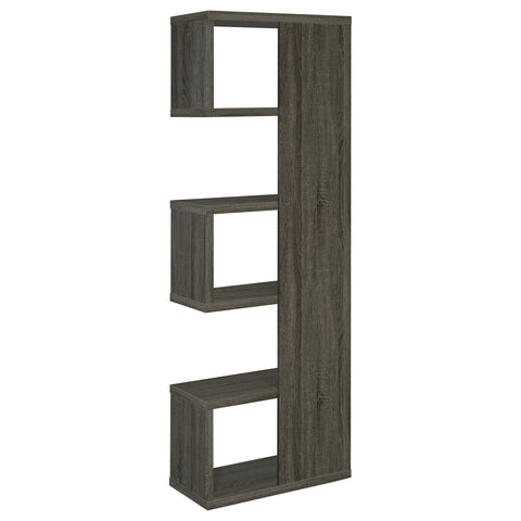 Amherst 71-inch 5-shelf Bookshelf Weathered GreyWeathered Grey