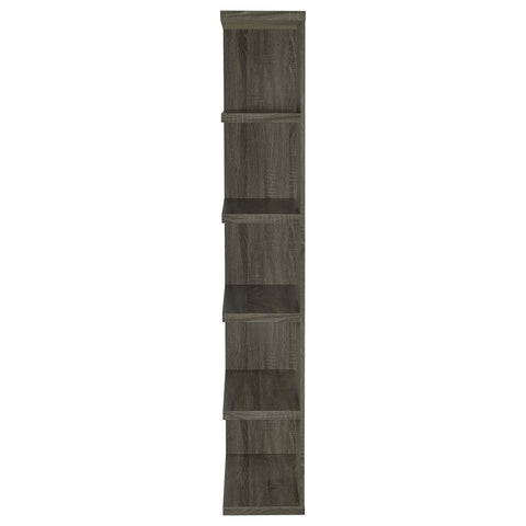 Gwendoline 71-inch 5-shelf Bookshelf Weathered GreyWeathered Grey