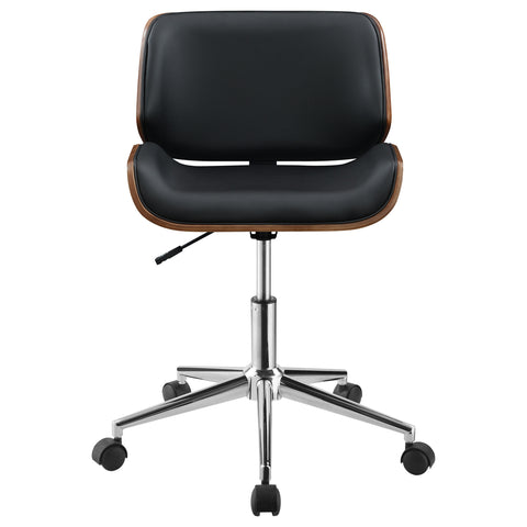 Bowen Upholstered Adjustable Office Desk Chair BlackBlack
