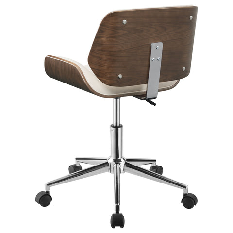 Bowen Upholstered Adjustable Office Desk Chair EcruEcru