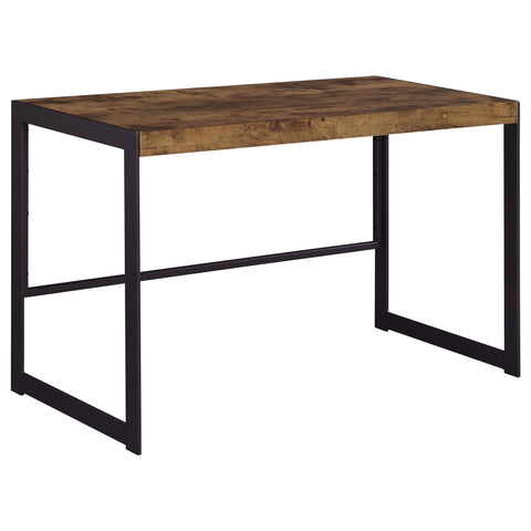 Aiken 2-piece Office Desk File Cabinet Set Rustic Nutmeg