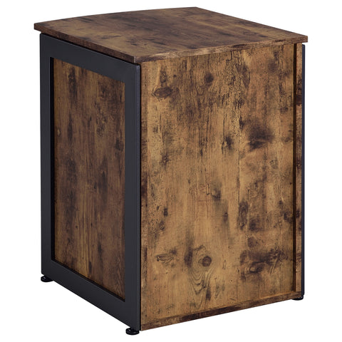 Aiken 2-piece Office Desk File Cabinet Set Rustic Nutmeg