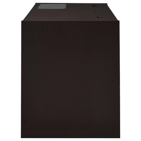 Gillian 47-inch 2-drawer Office Desk with Cabinet CappuccinoCappuccino