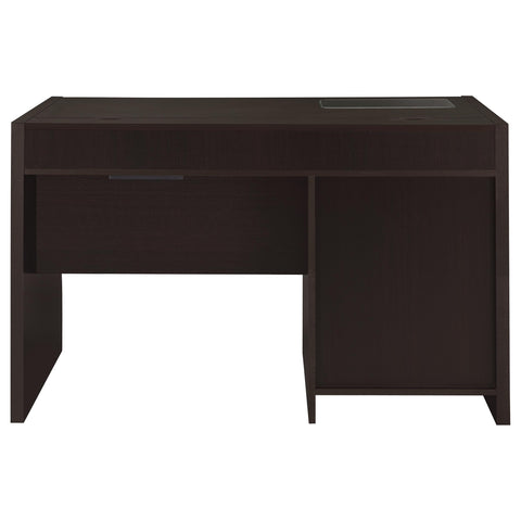 Gillian 47-inch 2-drawer Office Desk with Cabinet CappuccinoCappuccino
