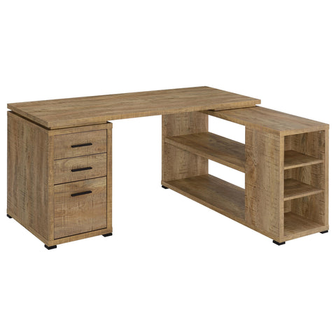 Jessica 60-inch 3-drawer L-Shape Computer Desk Mango