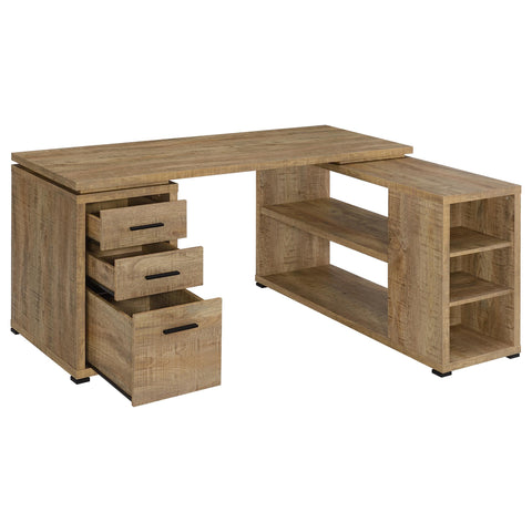 Jessica 60-inch 3-drawer L-Shape Computer Desk Mango