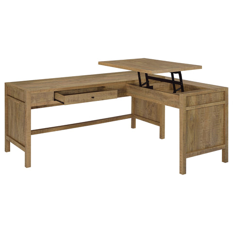 Decker 1-drawer Lift Top L-shape Computer Writing Desk Mango