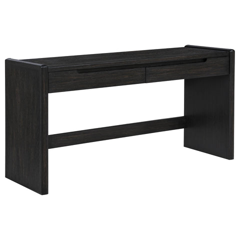 Clower 2-drawer Home Office Writing Desk Burnished Black