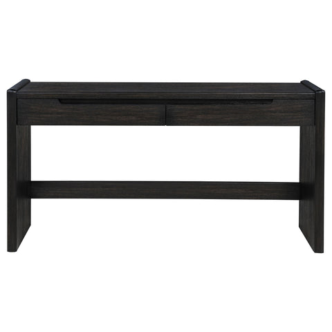 Clower 2-drawer Home Office Writing Desk Burnished Black