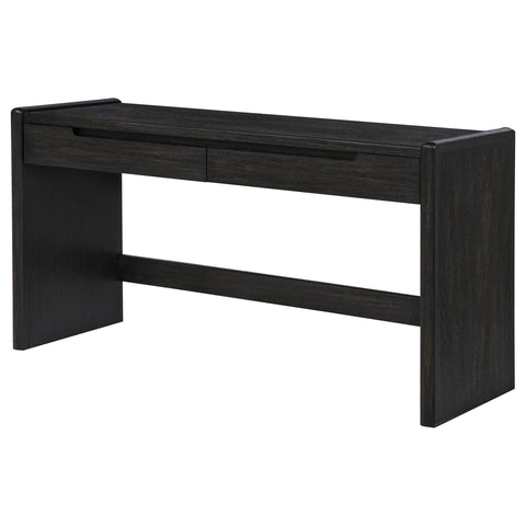 Clower 2-drawer Home Office Writing Desk Burnished Black