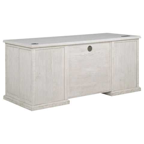 Cullen 68-inch 7-drawer Executive Home Office Desk Distressed White