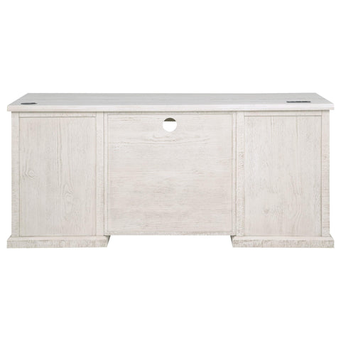 Cullen 68-inch 7-drawer Executive Home Office Desk Distressed White