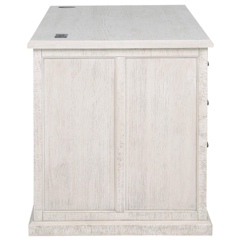 Cullen 68-inch 7-drawer Executive Home Office Desk Distressed White