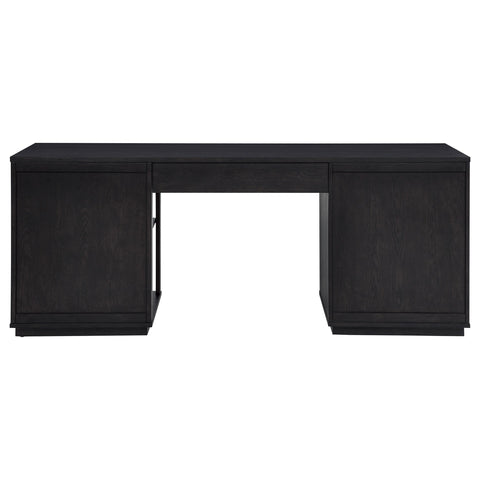 Strouse 75-inch 3-drawer Computer Desk with Adjustable Shelf Coffee Bean