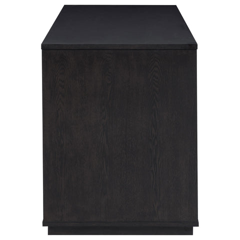 Strouse 75-inch 3-drawer Computer Desk with Adjustable Shelf Coffee Bean