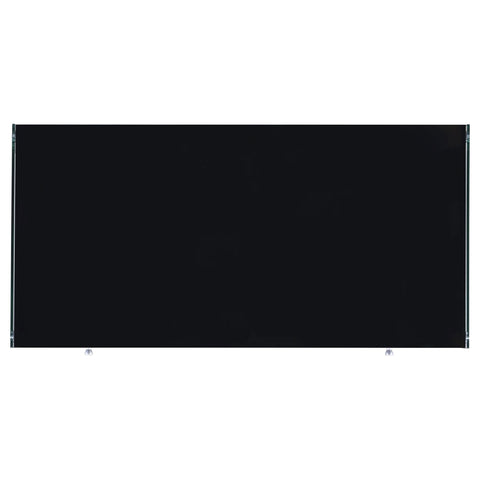 Hamlyn 2-drawer Writing Desk Glossy Black and Clear