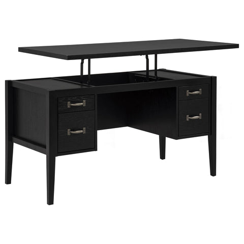 Kehoe 4-Drawer Lift-Top Computer Desk Black