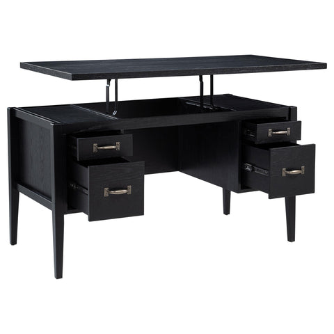 Kehoe 4-Drawer Lift-Top Computer Desk Black