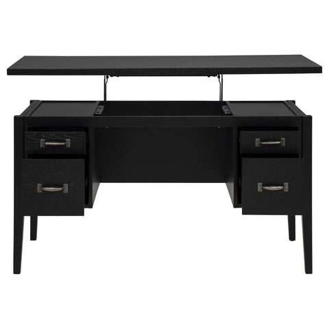 Kehoe 4-Drawer Lift-Top Computer Desk Black