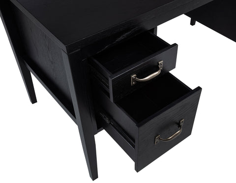 Kehoe 4-Drawer Lift-Top Computer Desk Black