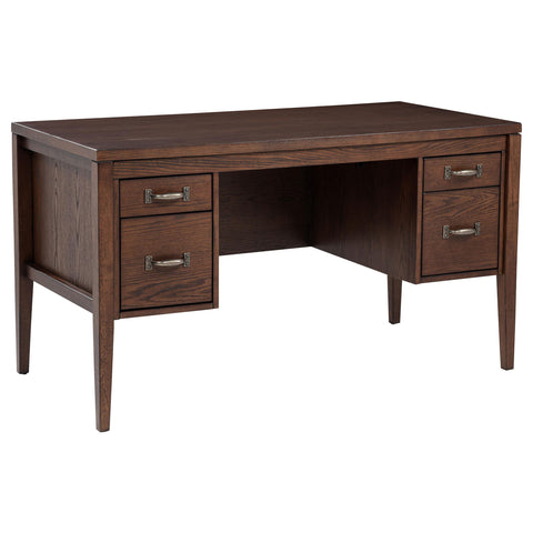 Kehoe 4-Drawer Lift-Top Computer Desk Walnut Brown