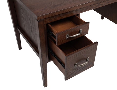 Kehoe 4-Drawer Lift-Top Computer Desk Walnut Brown