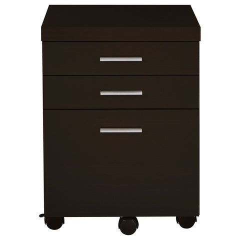 Elyna 3-drawer Home Office Mobile File Cabinet CappuccinoCappuccino