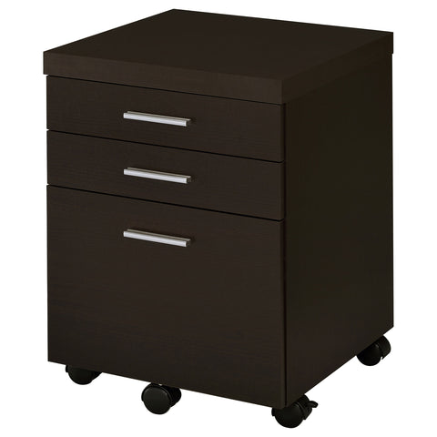 Elyna 3-drawer Home Office Mobile File Cabinet CappuccinoCappuccino