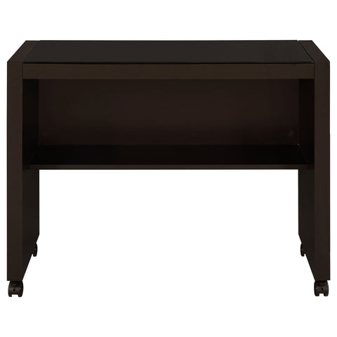 Juanita 35-inch Home Office Mobile Return Desk CappuccinoCappuccino