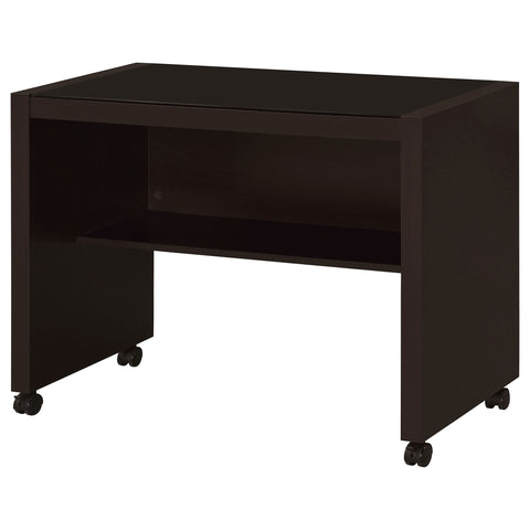 Juanita 35-inch Home Office Mobile Return Desk CappuccinoCappuccino