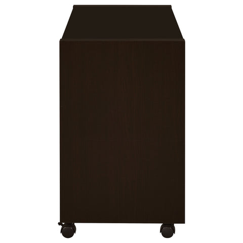 Juanita 35-inch Home Office Mobile Return Desk CappuccinoCappuccino