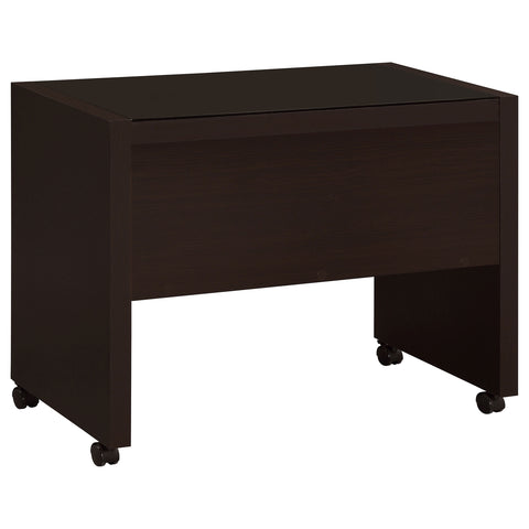 Juanita 35-inch Home Office Mobile Return Desk CappuccinoCappuccino
