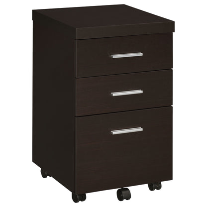 Juanita 3-drawer Mobile Office Storage Cabinet CappuccinoCappuccino