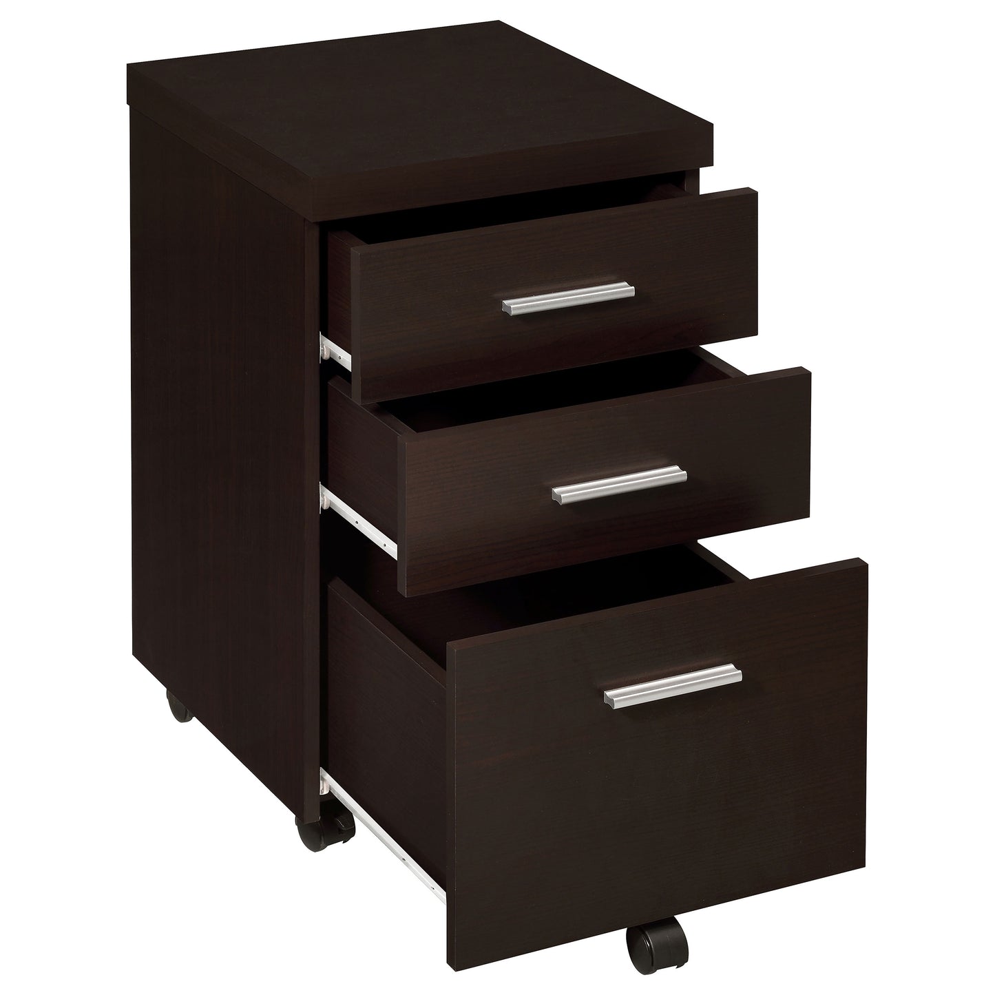 juanita 3-drawer mobile office storage cabinet cappuccinocappuccino