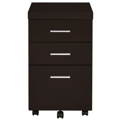 Juanita 3-drawer Mobile Office Storage Cabinet CappuccinoCappuccino