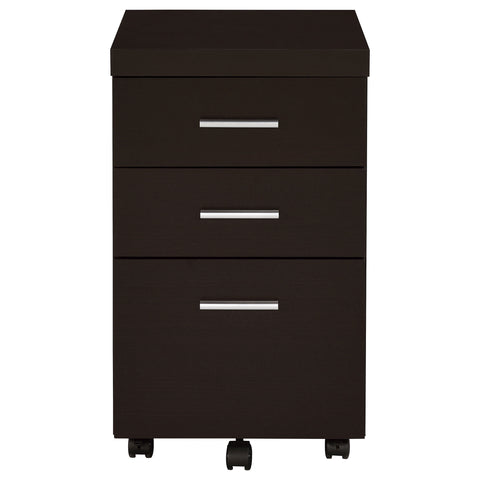 Juanita 3-drawer Mobile Office Storage Cabinet CappuccinoCappuccino