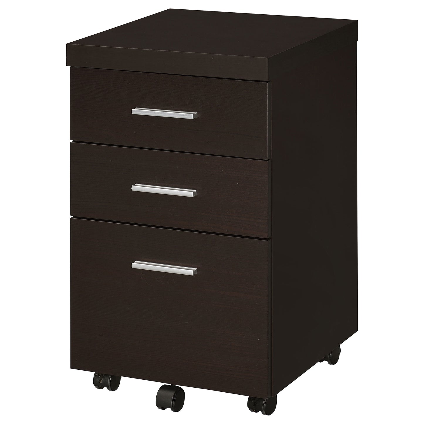 juanita 3-drawer mobile office storage cabinet cappuccinocappuccino