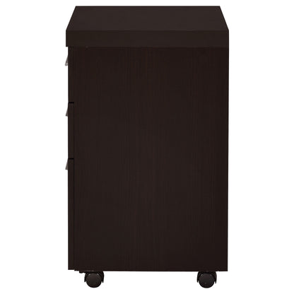 Juanita 3-drawer Mobile Office Storage Cabinet CappuccinoCappuccino