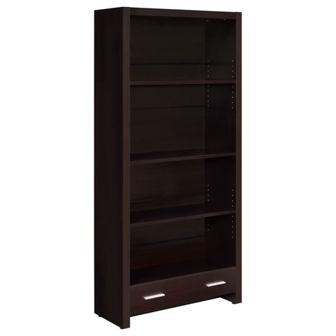 Elyna 71-inch 5-shelf Bookcase with Drawer CappuccinoCappuccino
