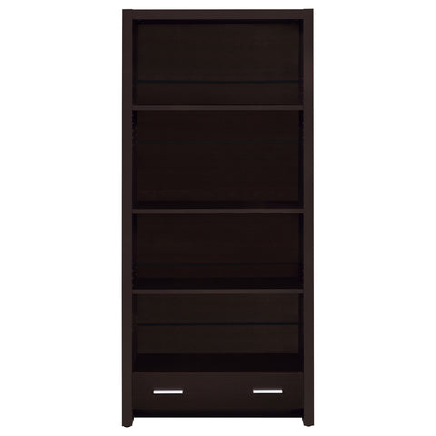 Elyna 71-inch 5-shelf Bookcase with Drawer CappuccinoCappuccino