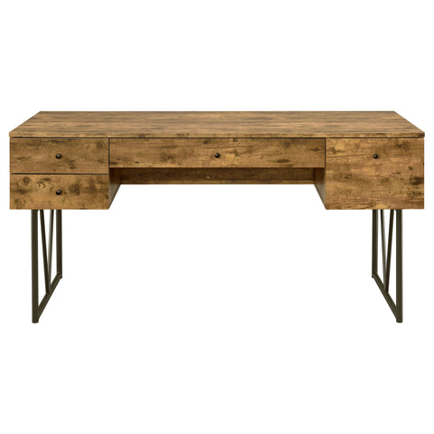 Rowan 63-inch 4-drawer Writing Desk Rustic NutmegRustic Nutmeg