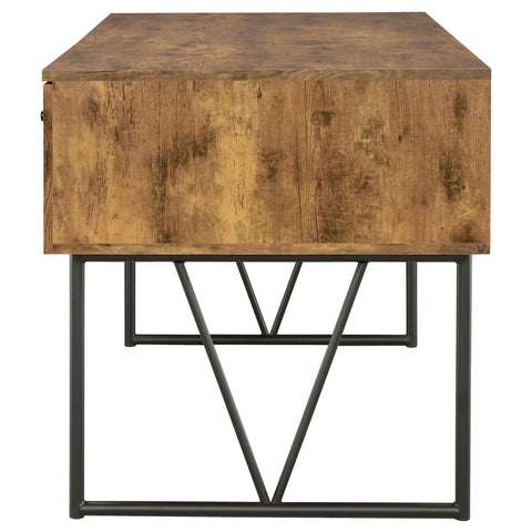 Rowan 63-inch 4-drawer Writing Desk Rustic NutmegRustic Nutmeg