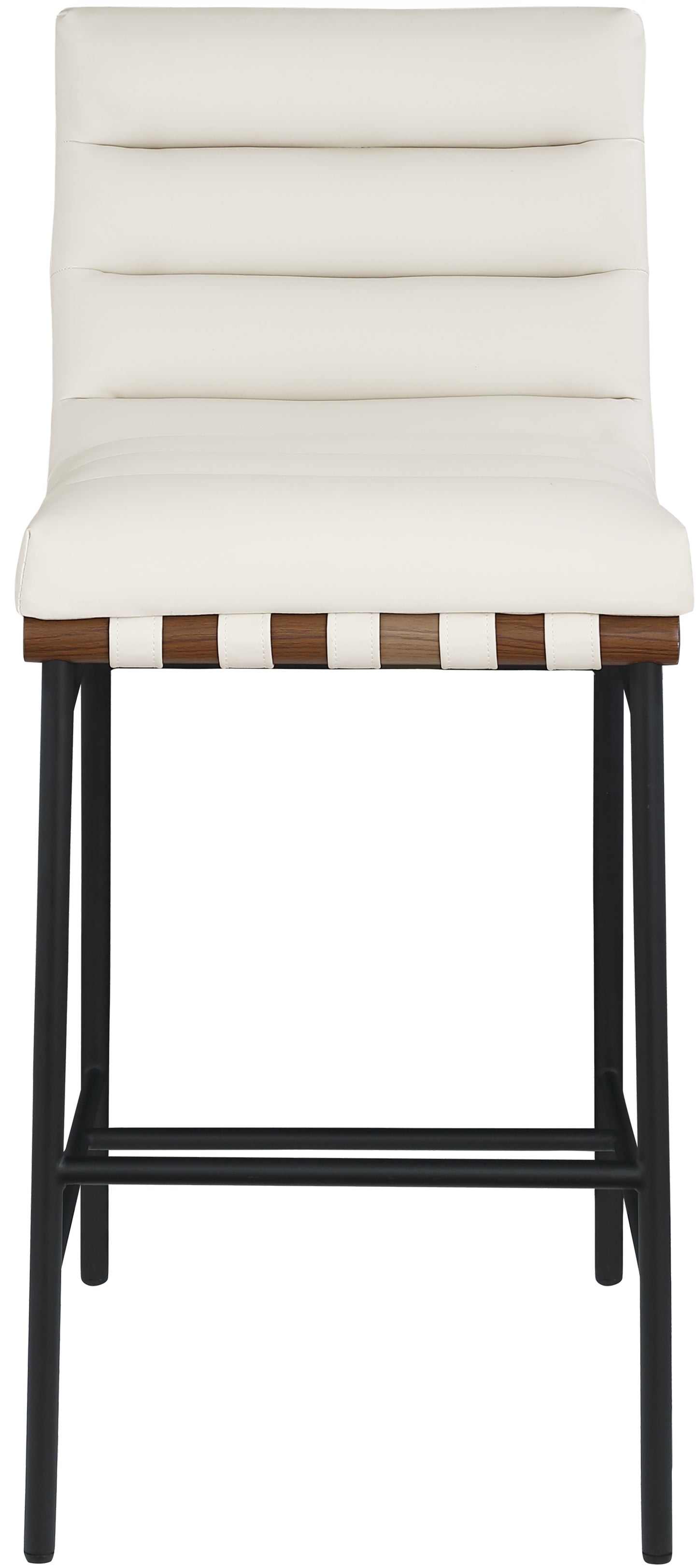 hannah cream faux leather bar stool c