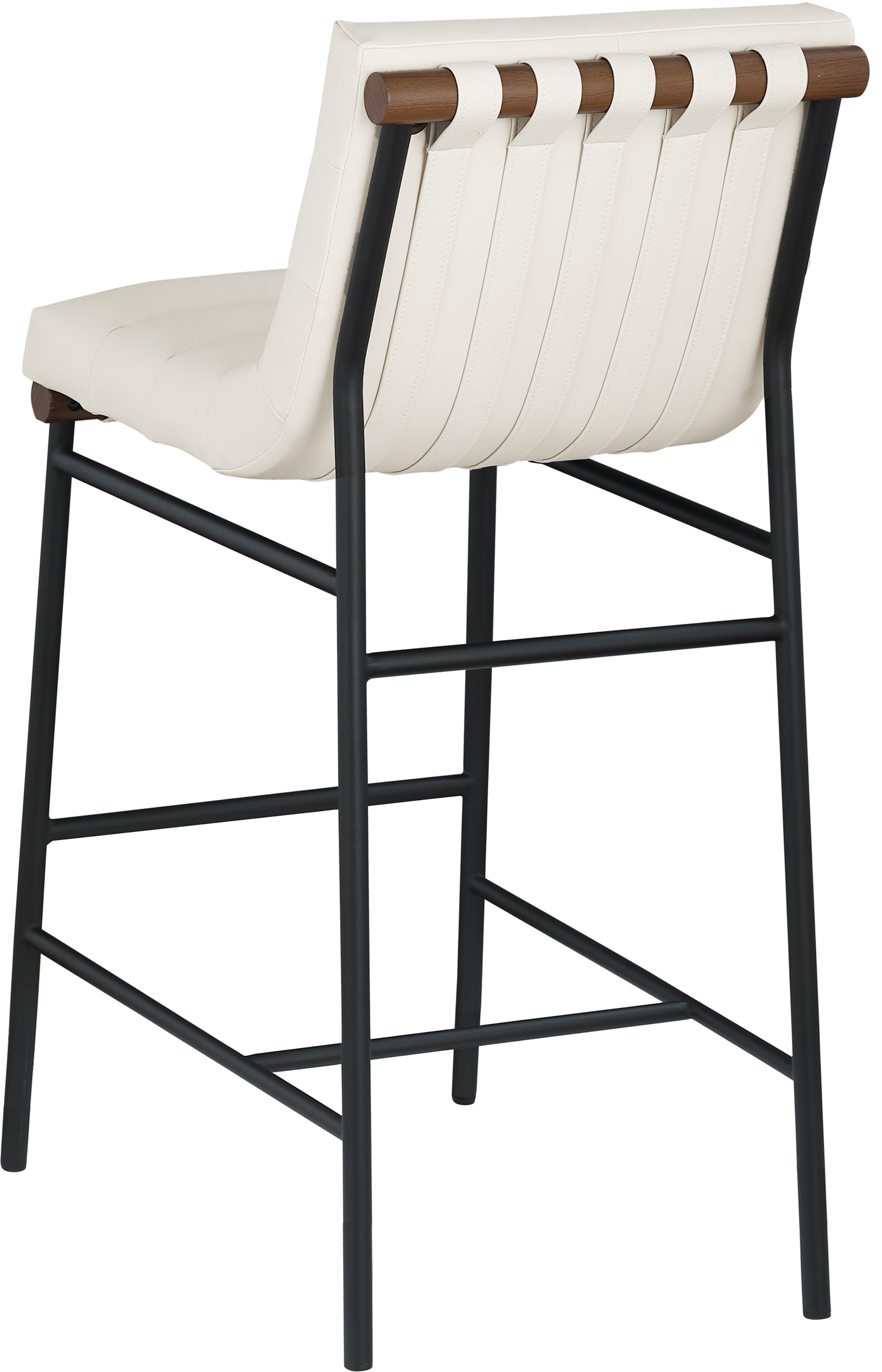 hannah cream faux leather bar stool c