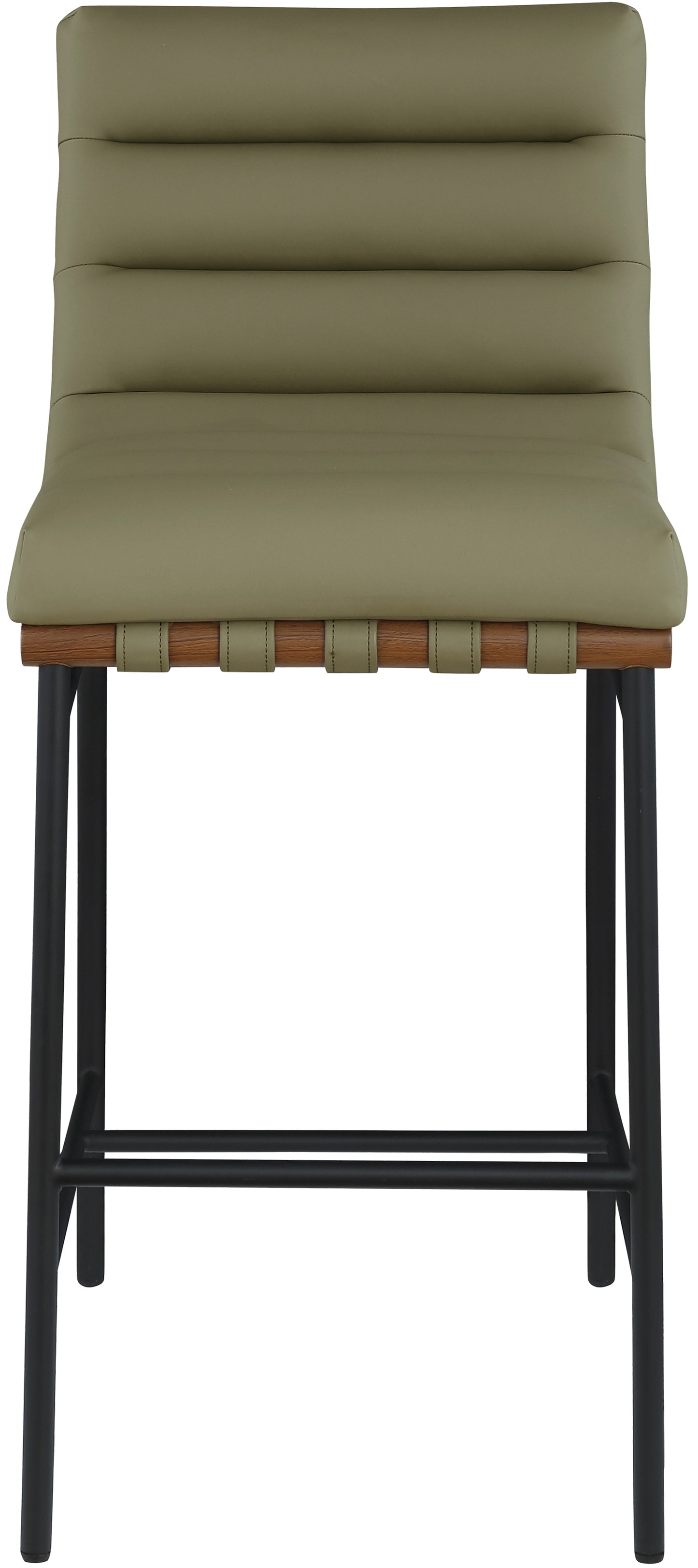 hannah olive green faux leather bar stool c