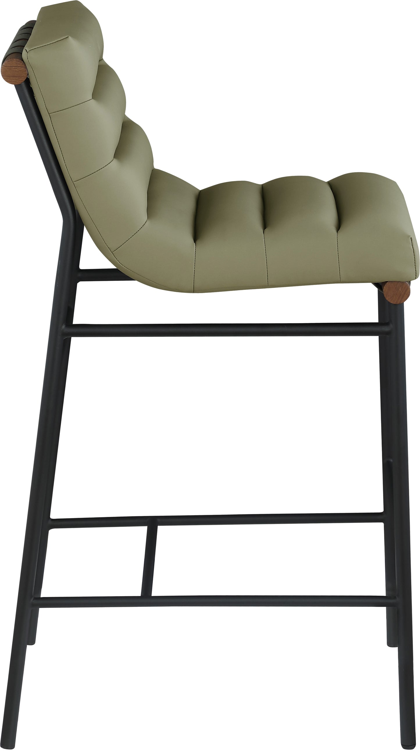 hannah olive green faux leather bar stool c