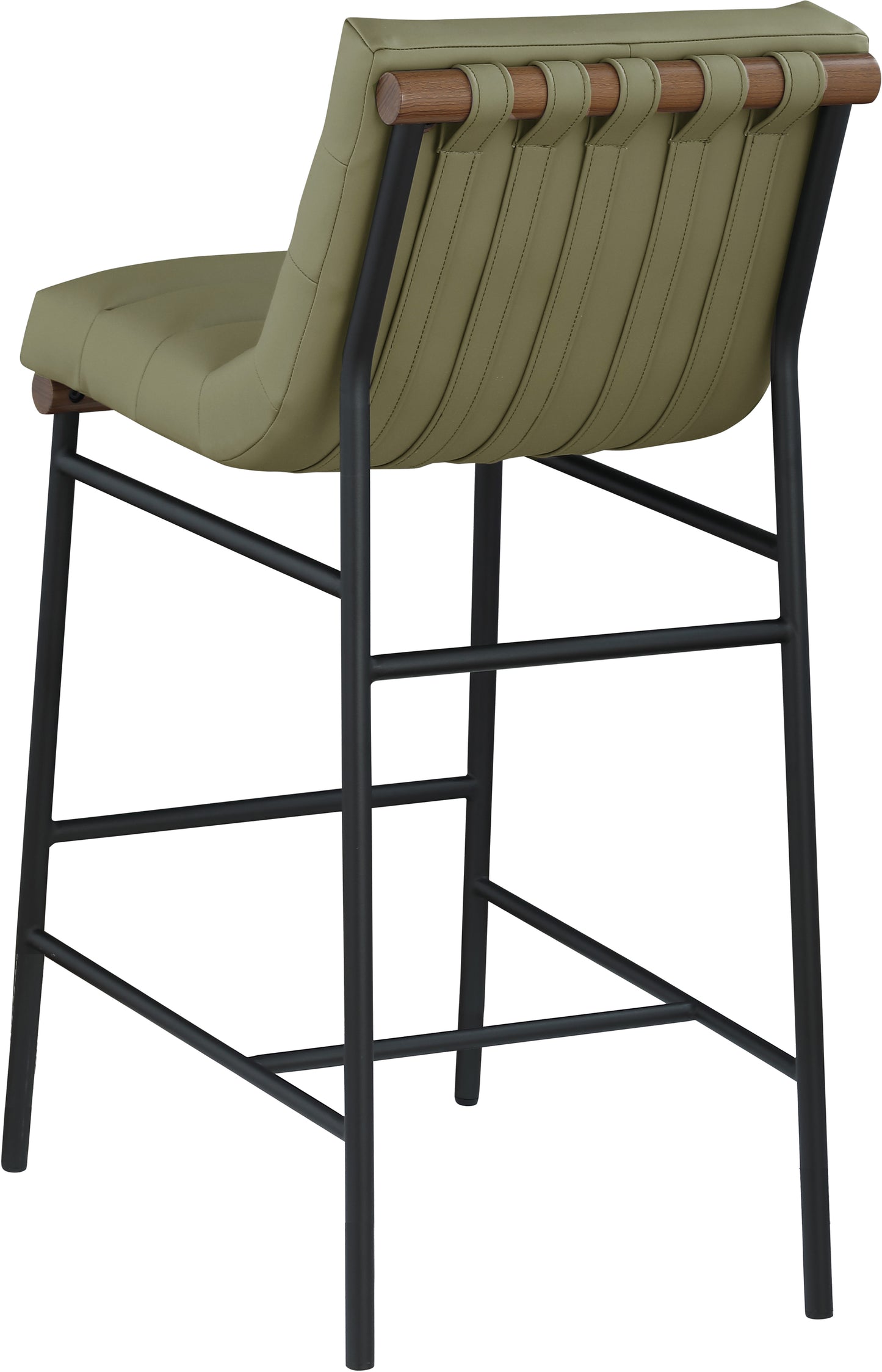 hannah olive green faux leather bar stool c