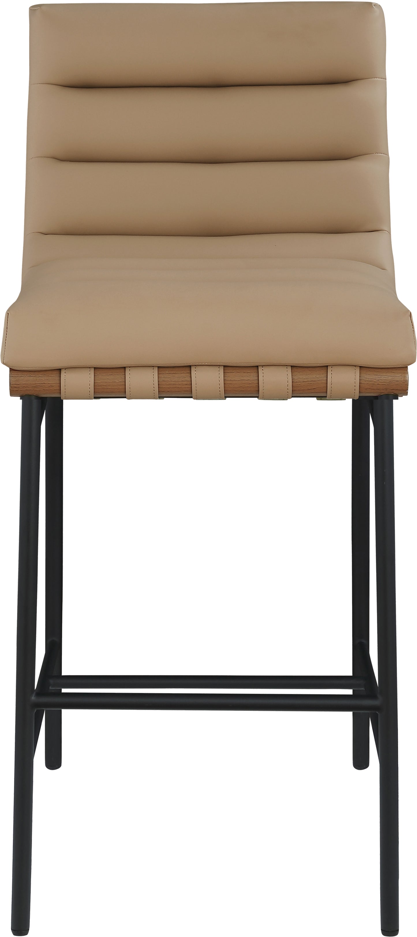 hannah tan faux leather bar stool c