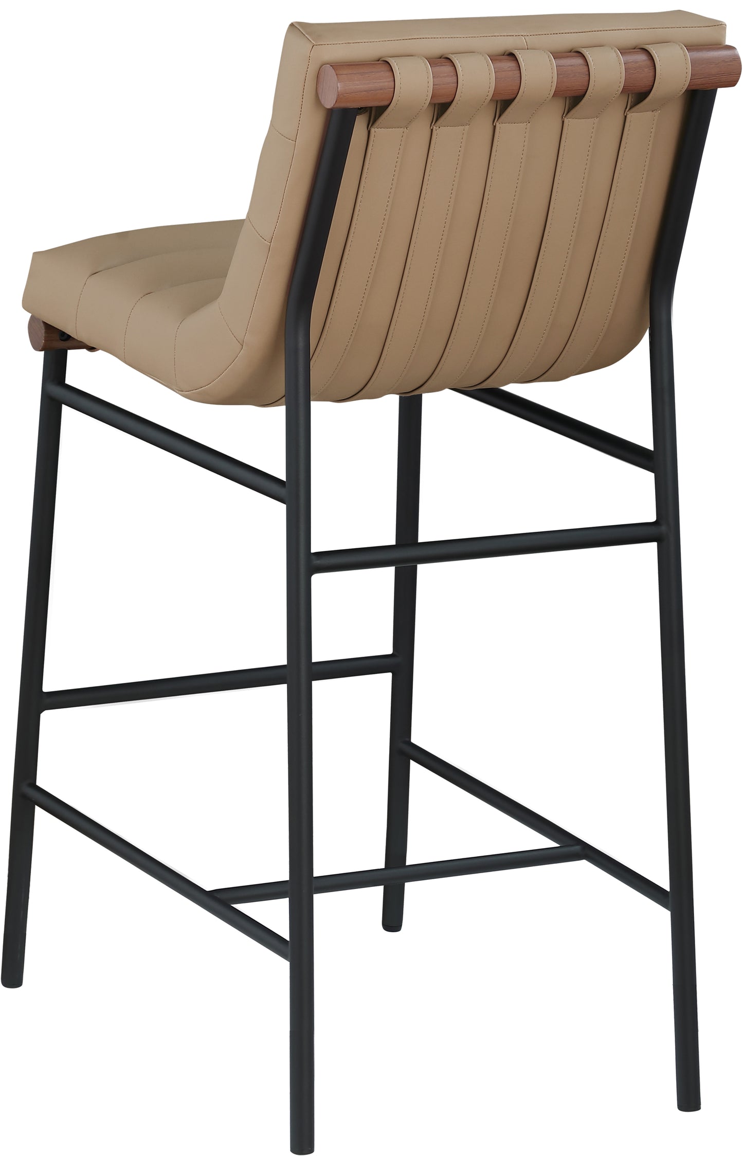 hannah tan faux leather bar stool c