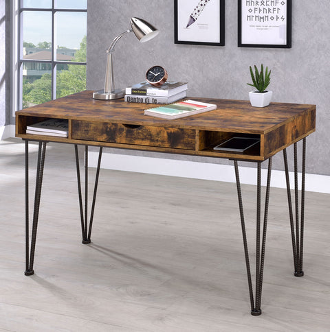 Miranda 47-inch 1-drawer Writing Desk Rustic NutmegRustic Nutmeg